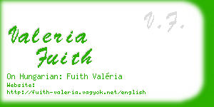 valeria fuith business card